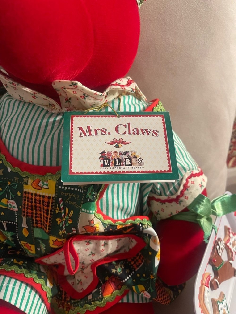 Vintage Mrs. Claws VIB Plush Bear 1992 Limited Edition Complete w Tags - Picture 2 of 9
